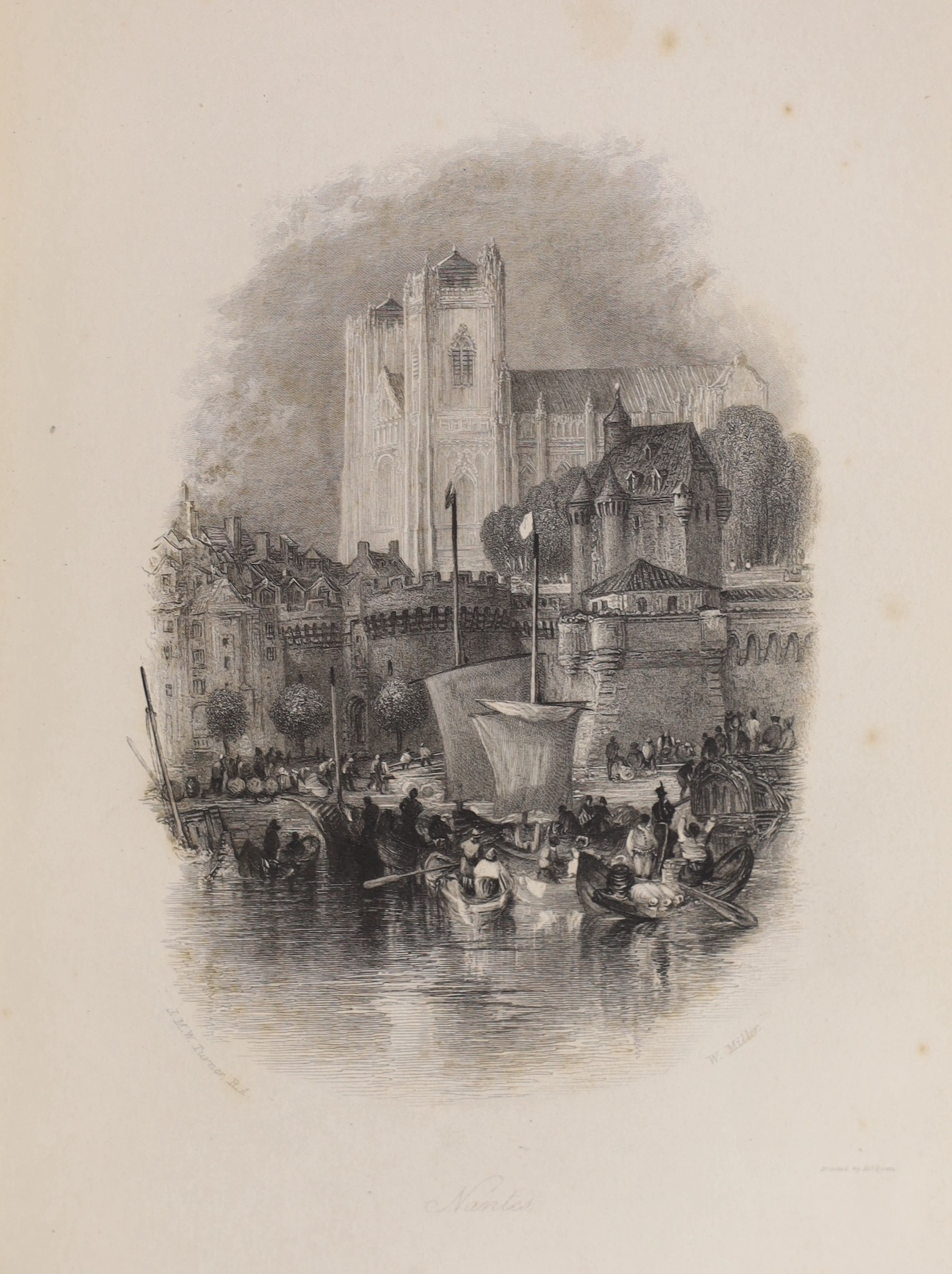 Ritchie, Leitch - Wanderings by the Loire, illustrated by J.M.W. Turner, 8vo, morocco gilt with engraved title and 20 plates, London, 1833